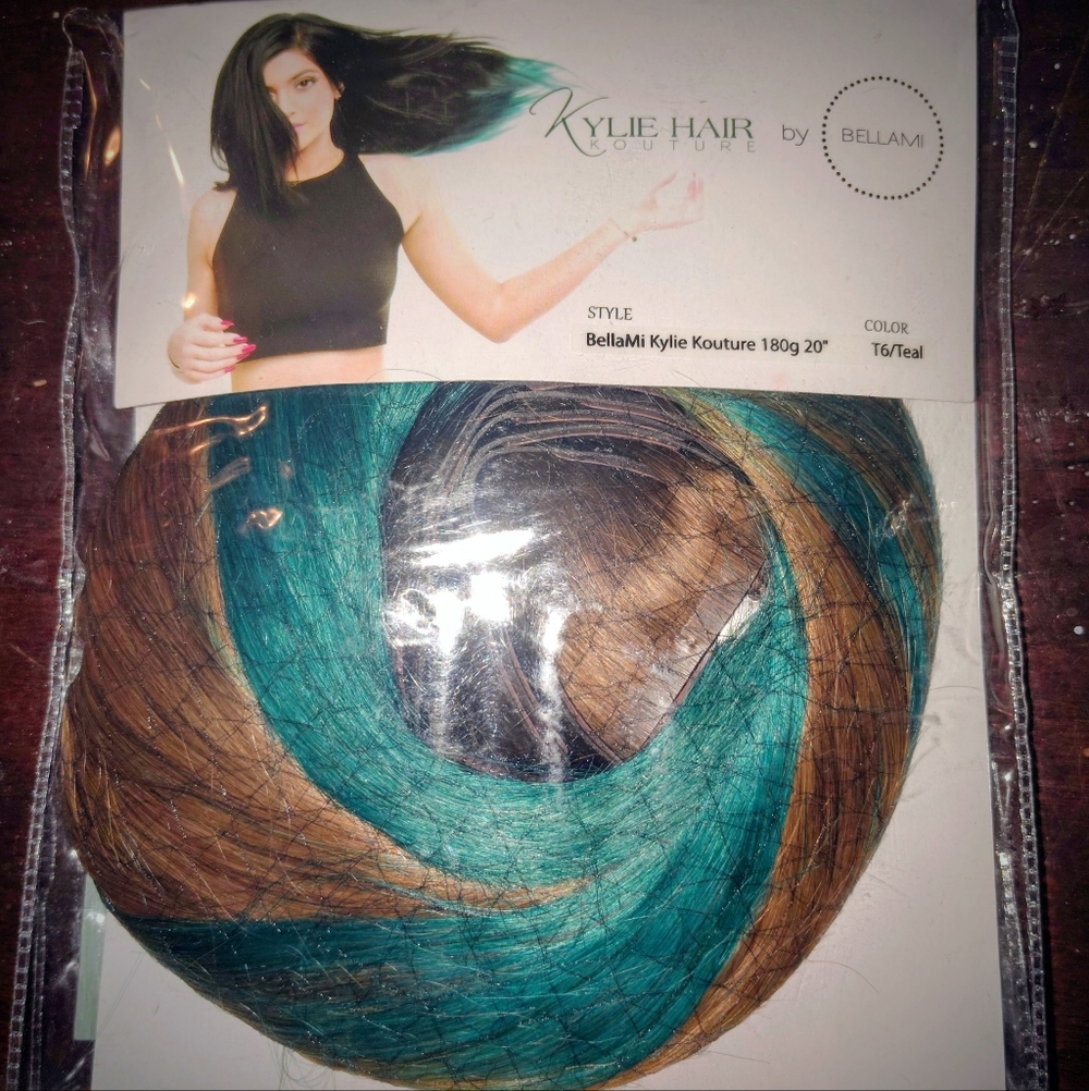 BELLAMI Kylie Kouture Teal and Brown Extensions